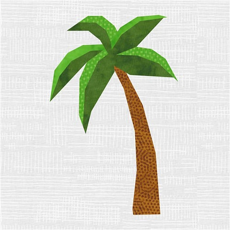 Palm Tree Quilt Block FPP Pattern