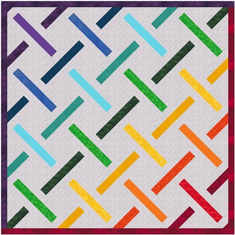 Cross Hatch Quilt Block FPP Pattern