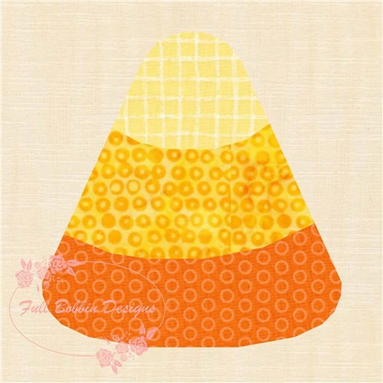 Candy Corn Halloween Quilt Block FPP Pattern