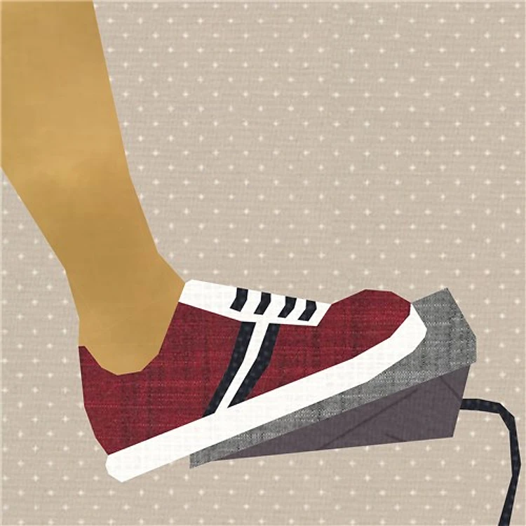 Sewing in Sneakers Sewing Machine Foot Pedal Quilt Block FPP Pattern