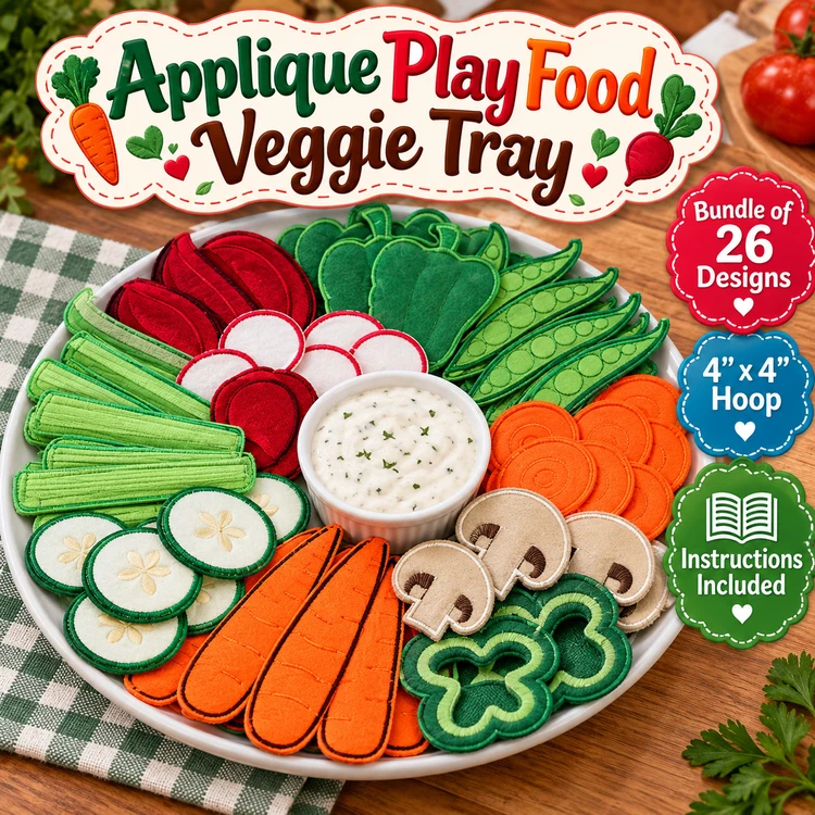 Veggie Tray Applique