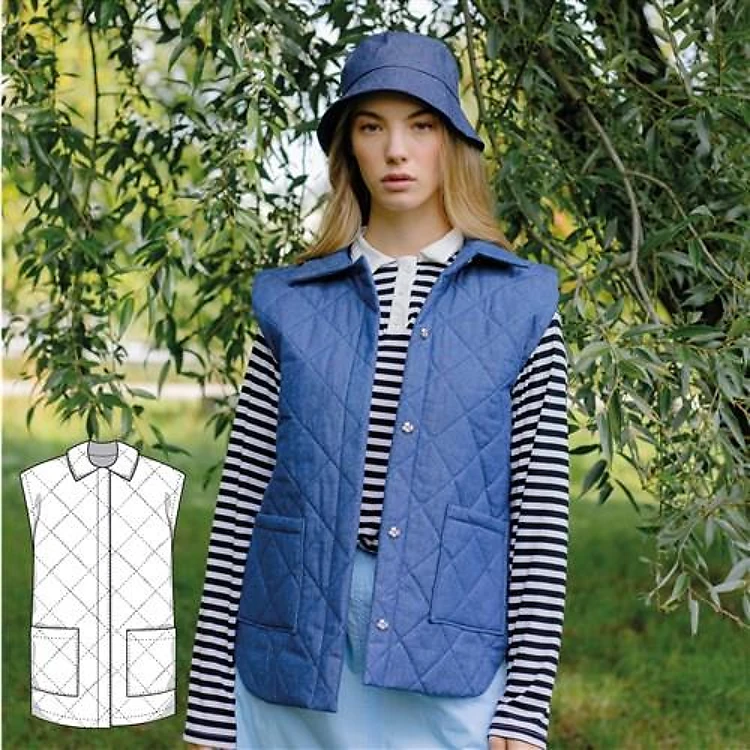 Quilted Vest Jacket PDF Sewing Pattern