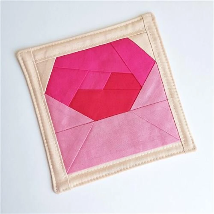 Valentine Foundation Paper Piecing Quilt block FPP Pattern