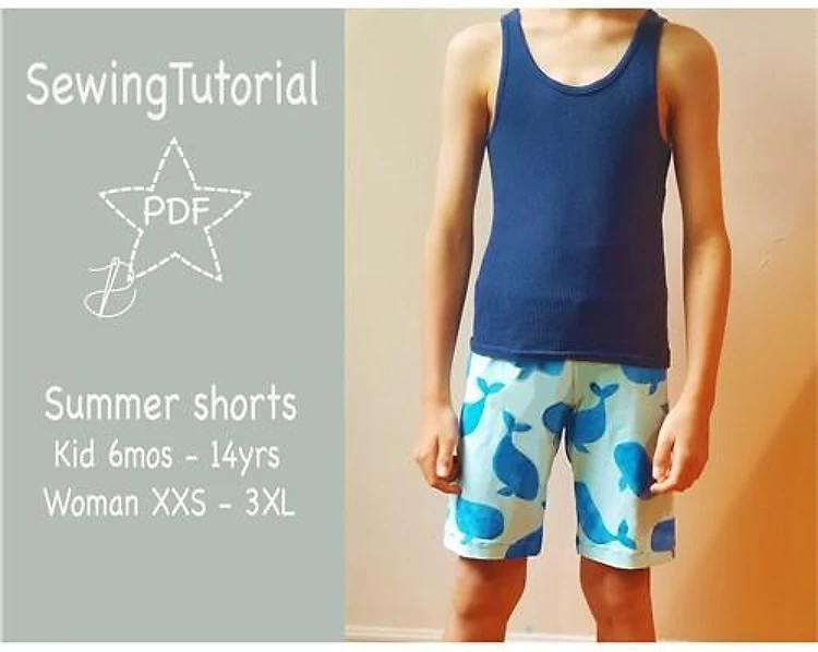 Summer Shorts PDF Sewing Pattern