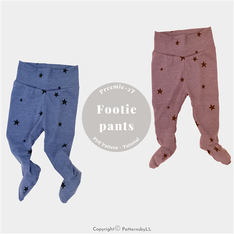 Baby Footed Pants PDF Sewing Pattern