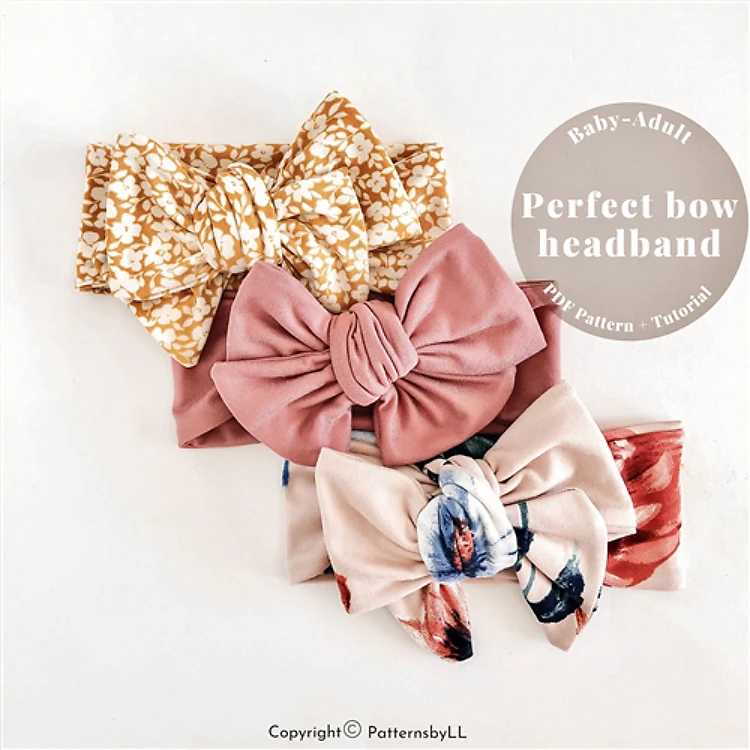 Perfect Bow headband PDF Sewing Pattern