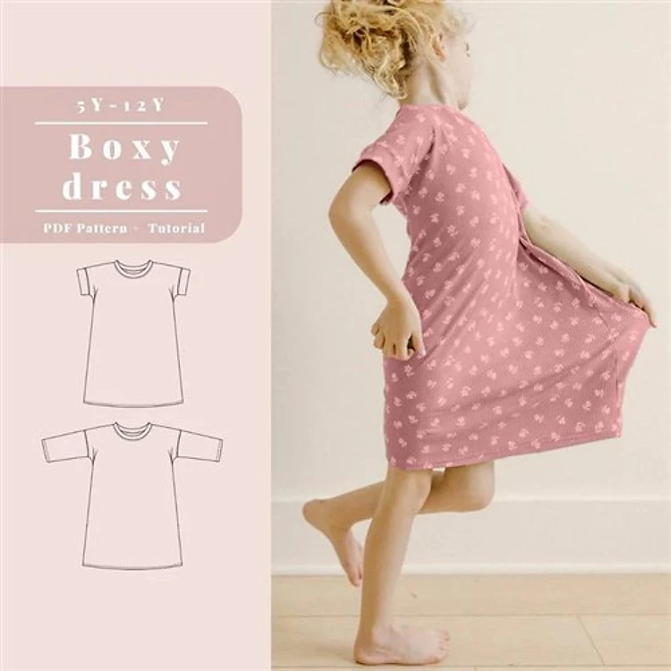 Kids Boxy Dress PDF Clothing Pattern
