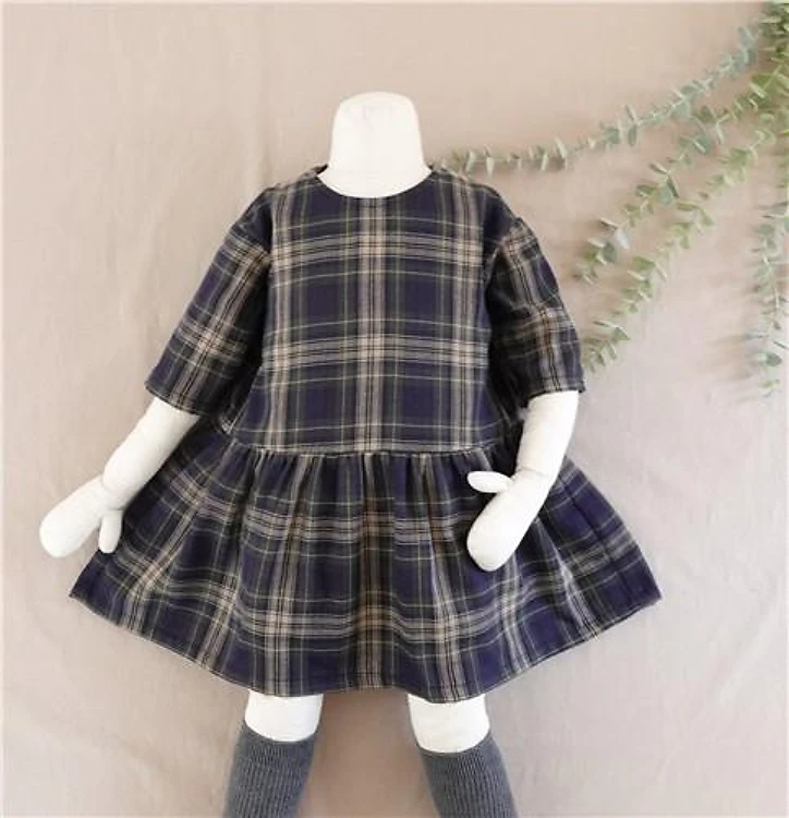 Low Waist Drop Shoulder Shirring Dress PDF Sewing Pattern