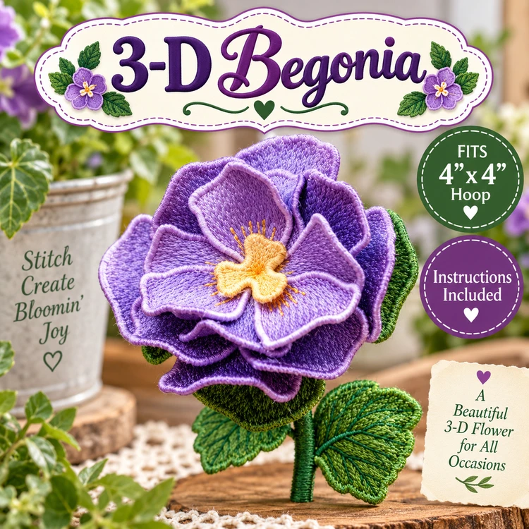 3D Brgonia Flower