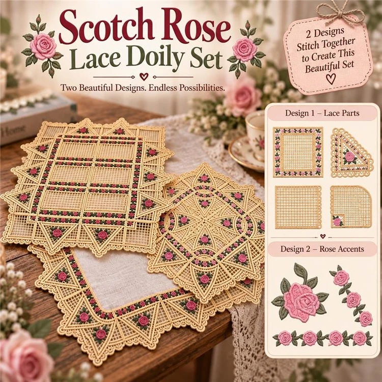 Scotch Rose Lace Doily