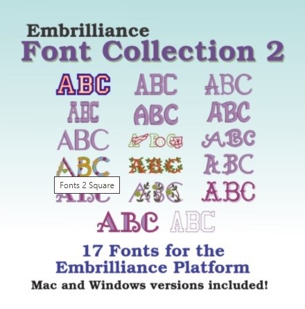 Embrilliance Software: Font Collection 2