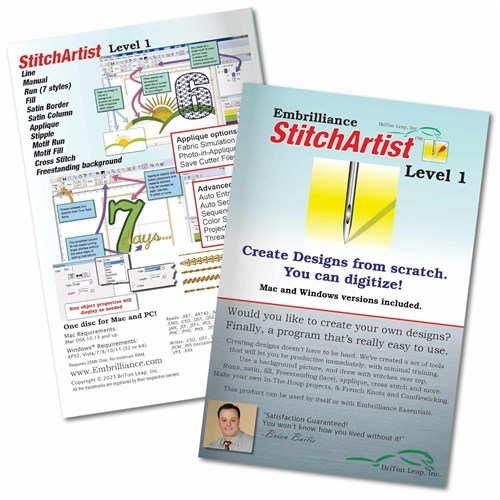 StitchArtist Level 1 Software