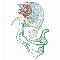 detailed angel machine digital embroidery pattern - Angel perfect for cute baby onesies
