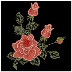 rose♡ ID 6183 Pink Single Rose Patch Flower Garden Love
