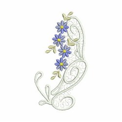 Heirloom Swirl Daisy Embroidery Design | EmbroideryDesigns.com