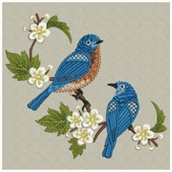 blue＊bird様 orderページ☽⋰ Two Blue Birds Embroidery Design | EmbroideryDesigns.com