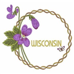 Wisconsin Wreath Embroidery Design | EmbroideryDesigns.com