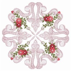 Embroderd Ripple Design Floral Ripples Embroidery Design | EmbroideryDesigns.com