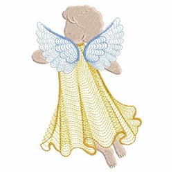 Rippled Angel Back Embroidery Design | EmbroideryDesigns.com