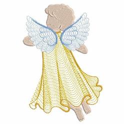 Rippled Angel Back Embroidery Design | EmbroideryDesigns.com