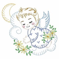 Vintage Angel Embroidery Design | EmbroideryDesigns.com