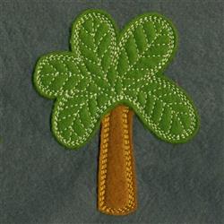 Applique Tree - 4x4 tree applique machine embroidery design perfect for Beach Towels