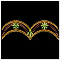 Artistic Borders - 4x4 leaf beginner-friendly embroidery design for kitchen tea towels