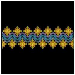 Artistic Borders - 4x4 leaf beginner-friendly embroidery design for patchwork quilt blocks