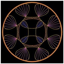 beginner-friendly block machine embroidery pattern - Artistic Circle Block for patchwork quilt blocks
