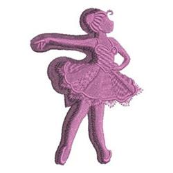 Stylized ballet dancer in a playful pose, featuring smooth pink tutu and detailed skirt, perfect for kids.