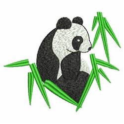 Bamboo Panda Bear - 4x4 bear detailed embroidery design for patchwork quilt blocks