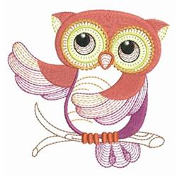 detailed owl machine embroidery pattern - Barn Owl perfect for kitchen tea towels