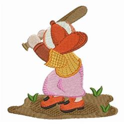 detailed bat machine embroidery pattern - Baseball Player perfect for Baseball Caps