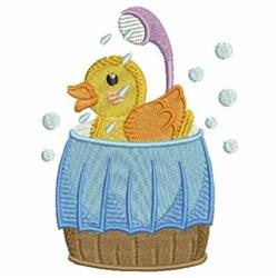 duck detailed machine digital embroidery - Bath Time Duck perfect for Bath Mats