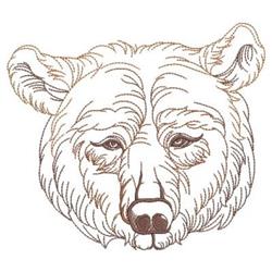 beginner-friendly bear machine embroidery pattern - Bear Portrait for Country Kitchen Decor