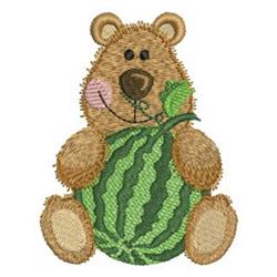 bear detailed machine embroidery - Bear & Striped Melon for Kids Clothing