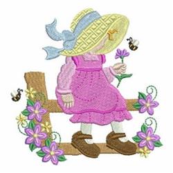 flower detailed machine embroidery - Bees Flowers perfect for reusable tote bags