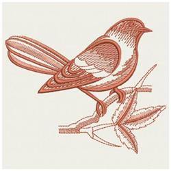 beginner-friendly bird machine embroidery pattern - Bird for decorative tea towels