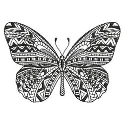detailed butterfly machine embroidery pattern - Blackwork Butterfly for reusable tote bags