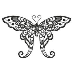 butterfly beginner-friendly machine embroidery - Blackwork Butterfly for Gift Tags