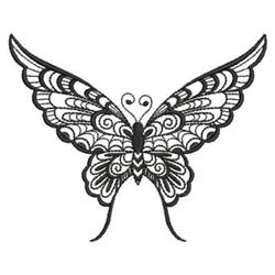 butterfly beginner-friendly machine embroidery - Blackwork Butterfly for Gift Tags