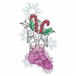 Blackwork Christmas Stocking - 4x4 stocking beginner-friendly embroidery design for Table Centerpieces