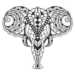 head redwork machine embroidery - Blackwork Elephant Head perfect for cute baby onesies