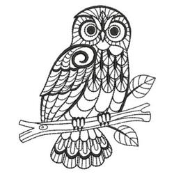 Blackwork Owl - 4x4 owl beginner-friendly embroidery design for Holiday Gift Wrap