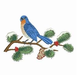 Bluebird - 4x4 bird detailed machine embroidery design perfect for kitchen tea towels