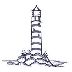 lighthouse redwork machine embroidery - Bluework Lighthouses for patchwork quilt blocks