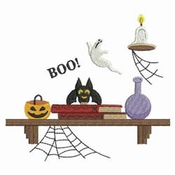 detailed spooky halloween boo! machine embroidery pattern - Boo! for Table Settings