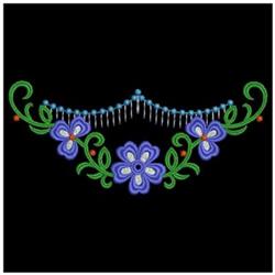 beginner-friendly leaf machine embroidery pattern - Border Flowers for reusable tote bags