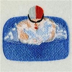 Breast Stroke - 4x4 stroke detailed machine embroidery design for reusable tote bags