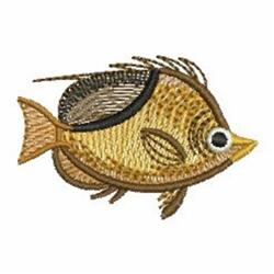 fish quick stitch machine embroidery - Brown Fish perfect for reusable tote bags